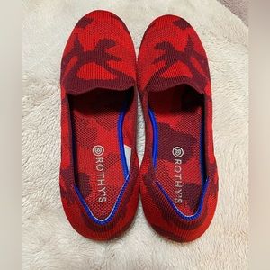 {Rothy’s} Kids Red Camo Loafer GUC